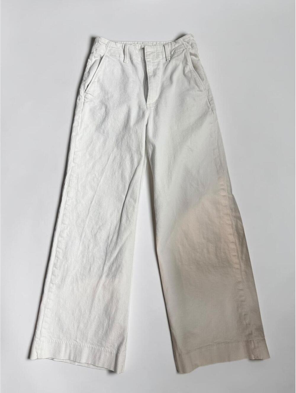 Uniqlo White Wide Leg Trouser Jean